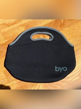 BYO by Built NY Rambler Neoprene Lunch Bag - Black with Gray Trim